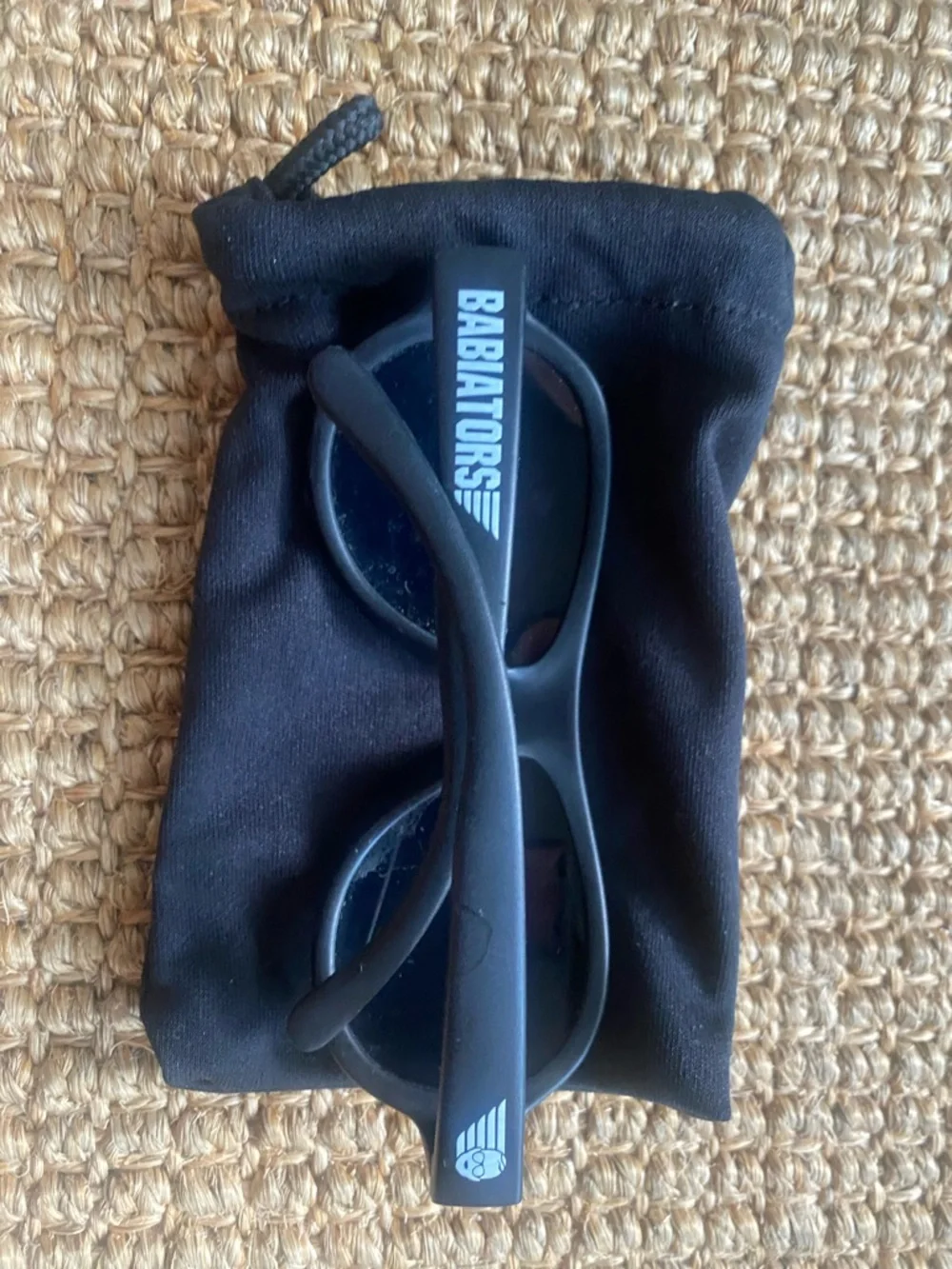 Baby sunglasses. Babyators Black Aviator-Style Sunglasses with dust bag